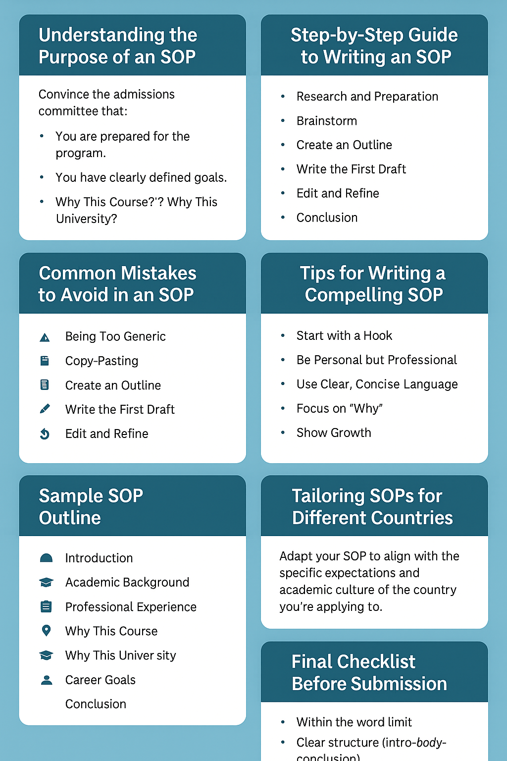 How to write a Statement of Purpose (SOP) for study abroad