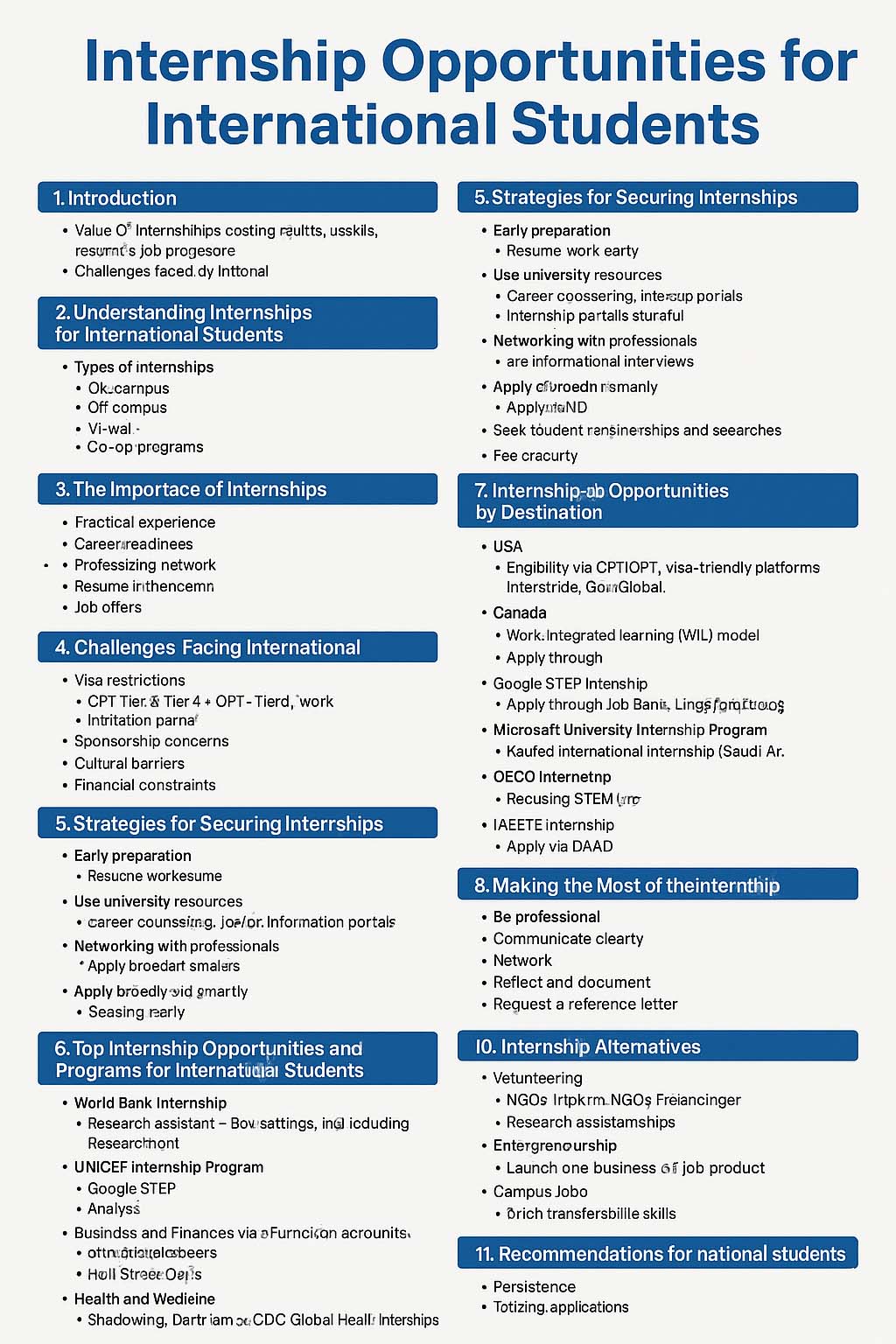 INTERNSHIP OPPORTUNITIES FOR INTERNATIONAL STUDENTS