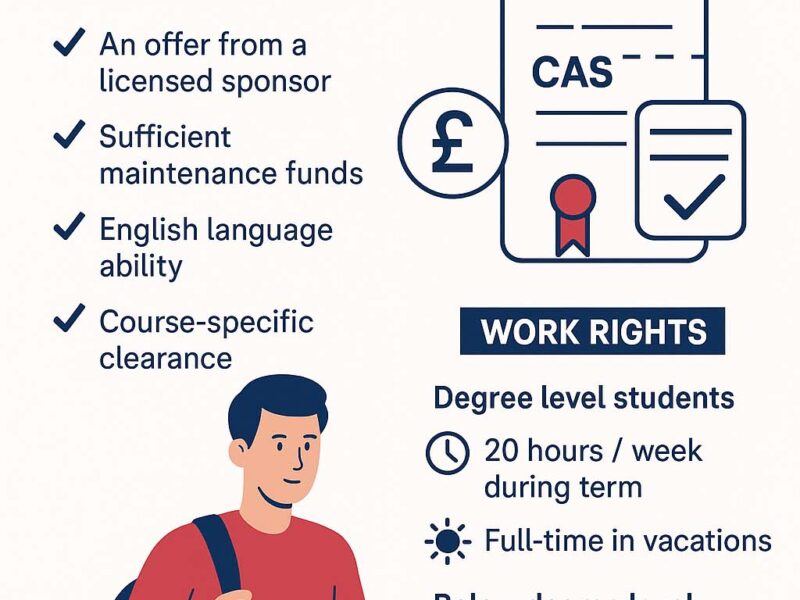 Requirements for UK Student Visa with Work Rights