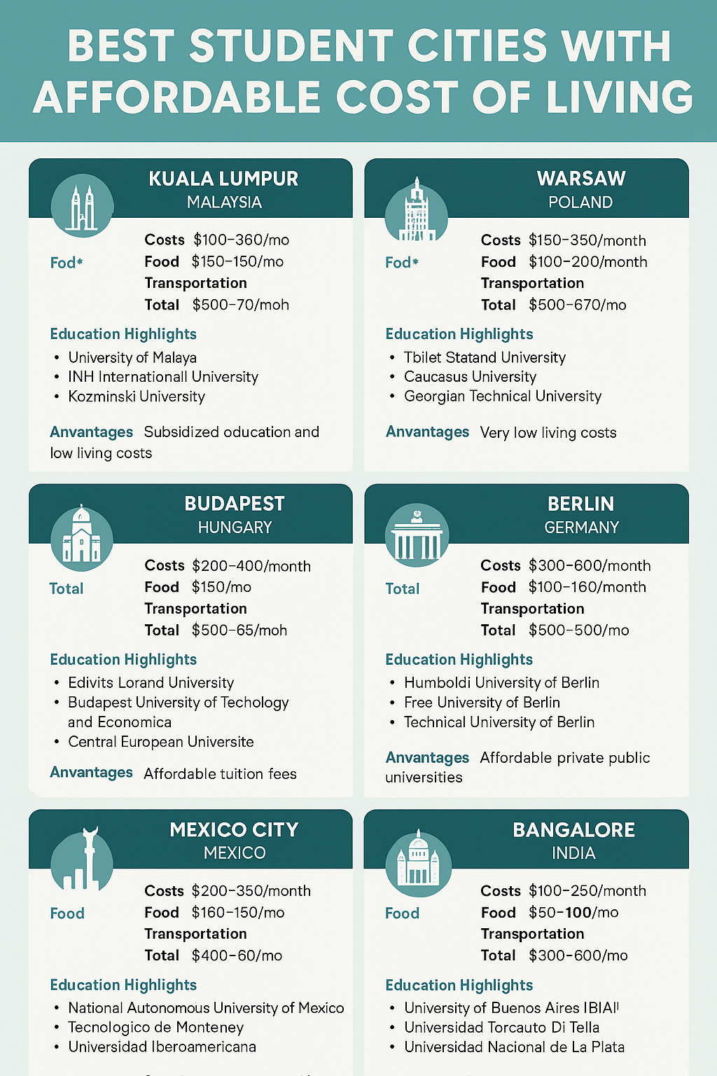 Top Affordable Student Cities