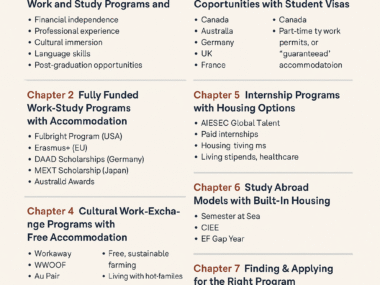 Work and Study Programs Abroad with Accommodation
