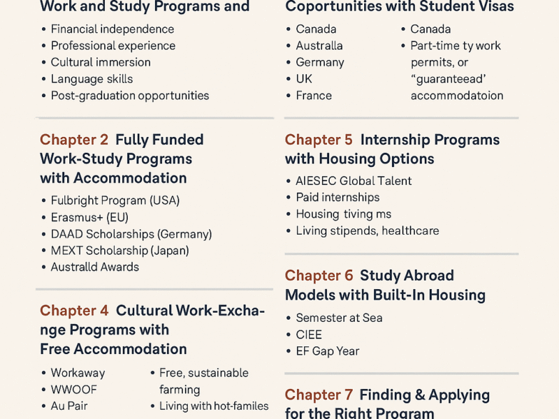 Work and Study Programs Abroad with Accommodation